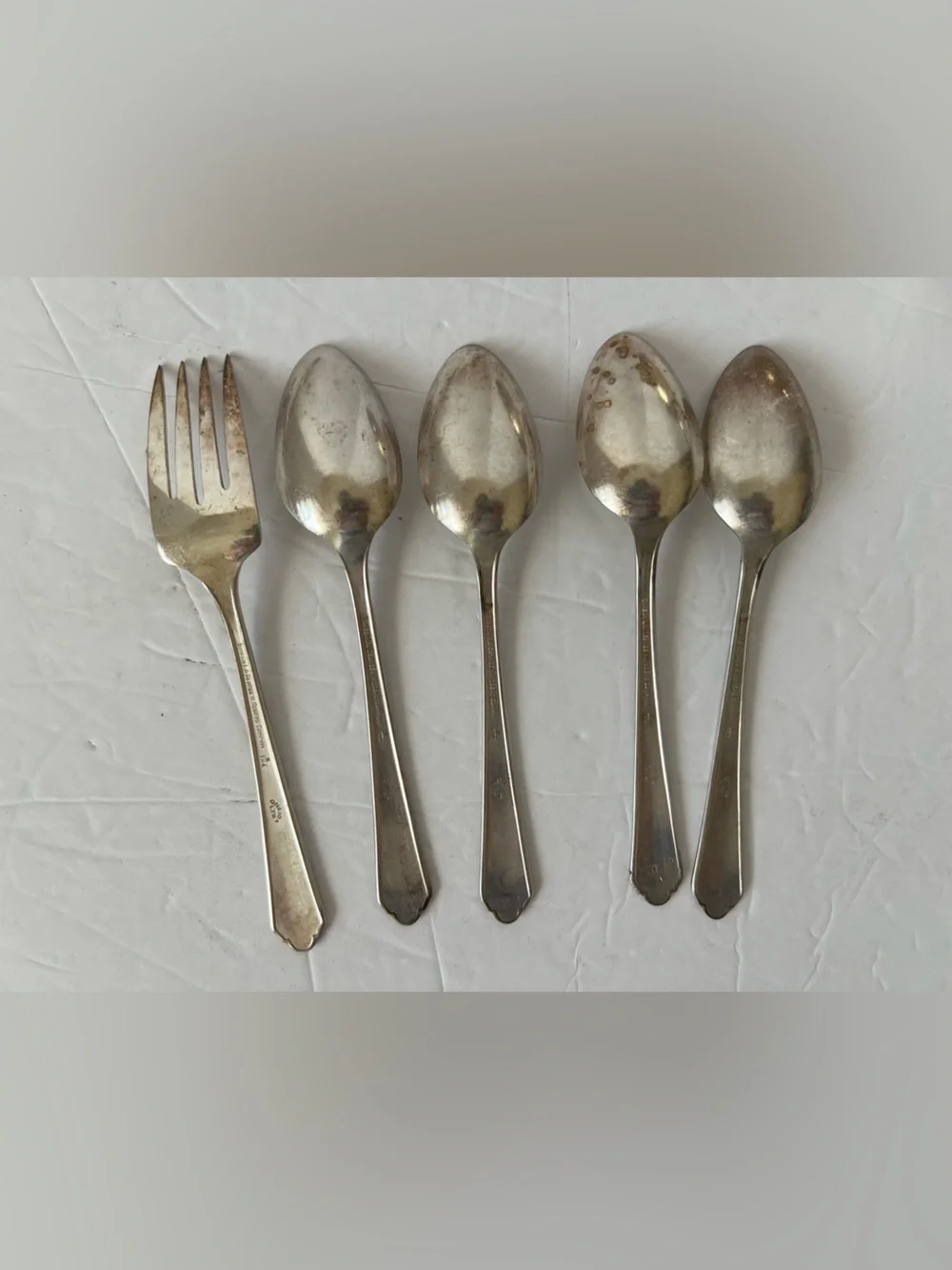 Vintage Oneida Ltd Simeon L & George H Rogers Daffodil Silverplate 5 Pc Serving